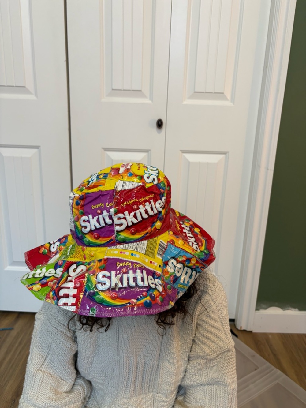 Skittles Candy Print Bucket Hat - Vibrant Multicolor